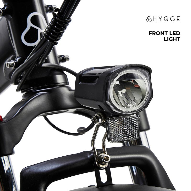 Hygge Vester black ebike front LED light