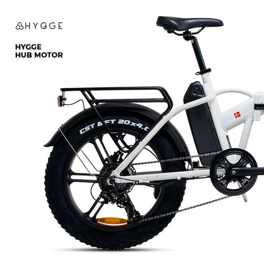 Hygge Vester white ebike hub motor view
