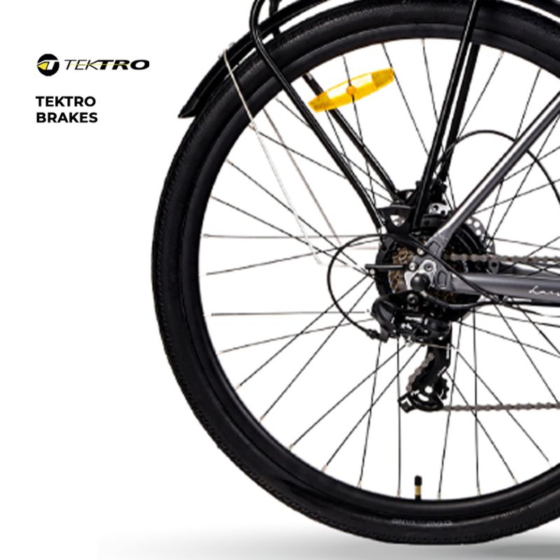 Hygge Aarhus 2025 Graphite Grey Ebike rear wheel view