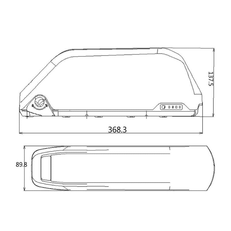 Cyclotricity 36V 15ah Bottle Battery dimensions