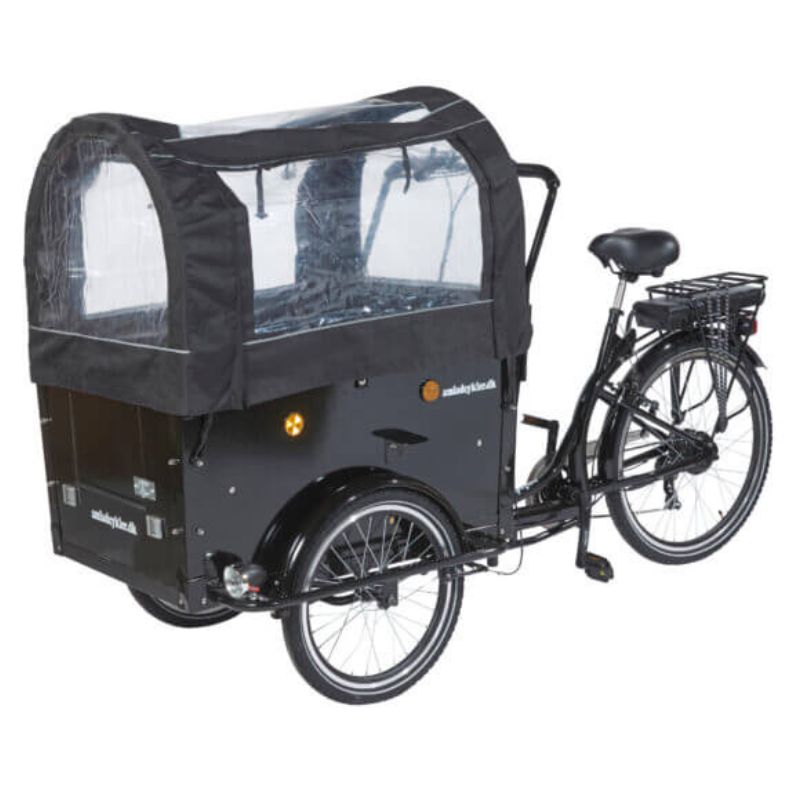 Amcargo Electric Cargo Bike – Kindergarten with rain cover