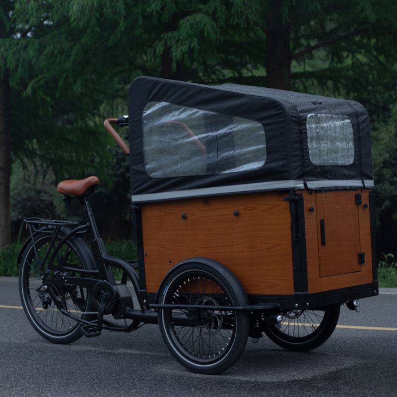 Airtour Family S Cargo Ebike closer rain cover view