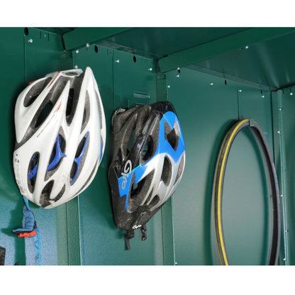 Asgard Gladiator 8 ebike store displaying wall mounted hooks