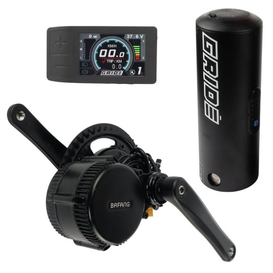 Gride ebike kit display battery and crank image