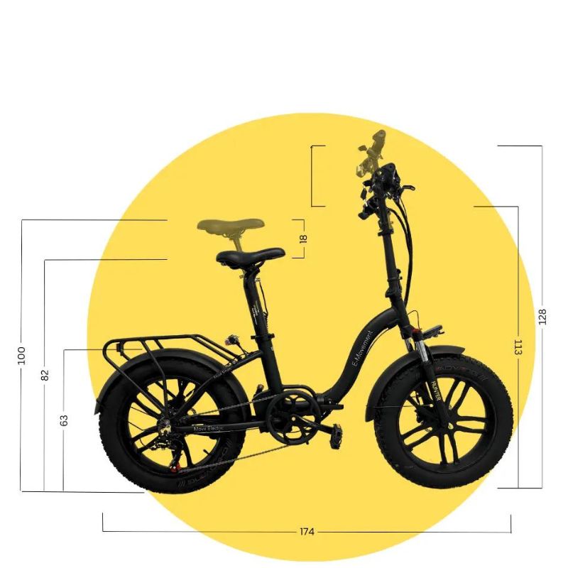 Emovement Hunter Extreme ebike dimensions