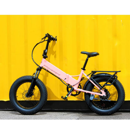 Emovement Pixie Folding Ebike pastel pink colour