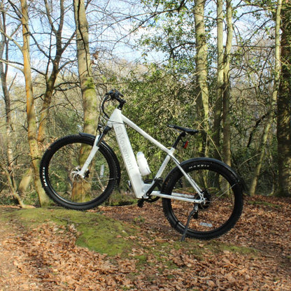 Emovement Thor eMTB white with trees behind