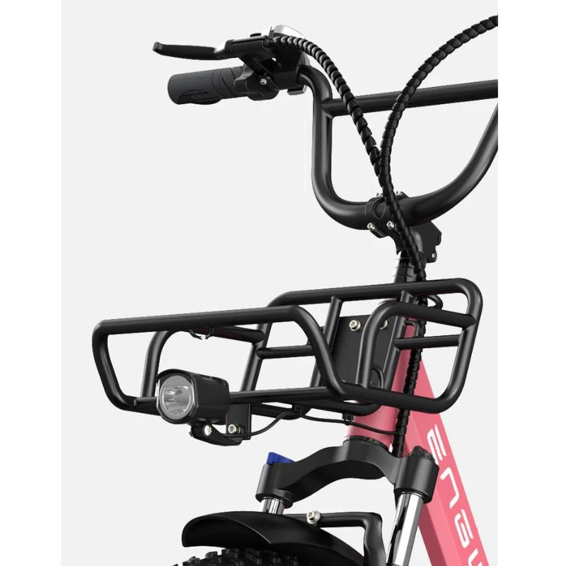 Engwe L20 - 250W 140KM Front Suspension Step-Thru E-bike front rack and light