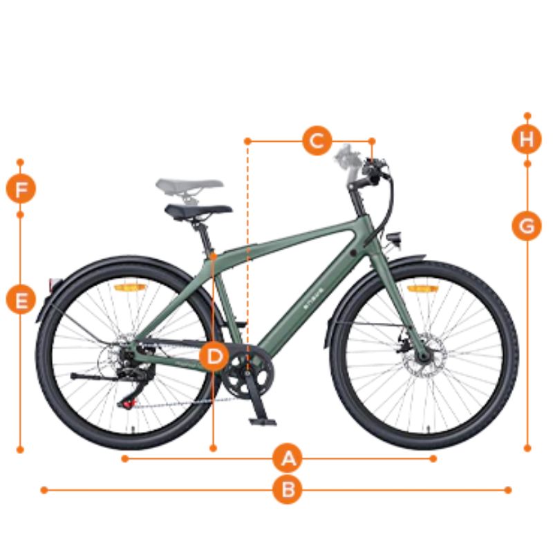 Engwe MapFour N1 Air Carbon dimensions