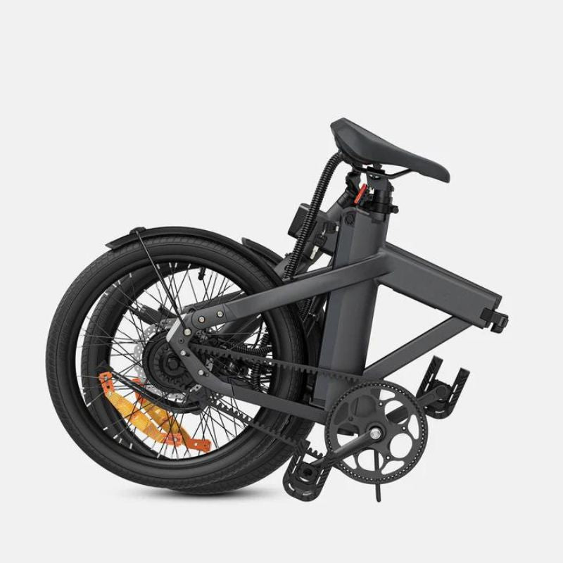 Engwe P20 folding ebike folded in black