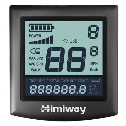 Himiway D3 Cruiser Ebike display 