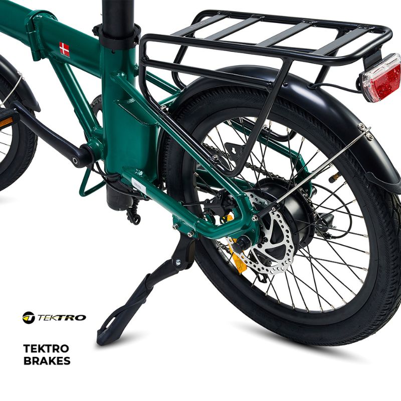 Hygge Virum green ebike rear brakes