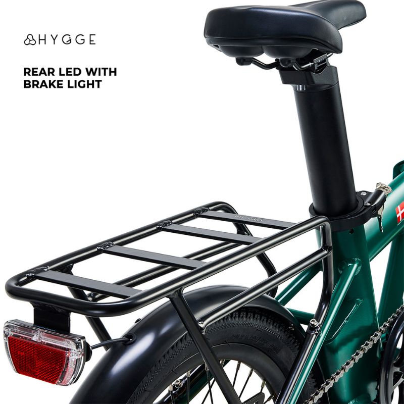 Hygge Virum green ebike brake light