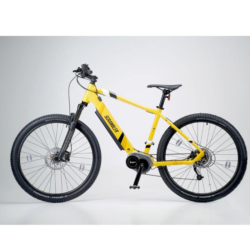 Mark2 Scrambler CL yellow Ebike side view