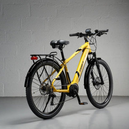 Mark2 Scrambler CX yellow Ebike rear angle view