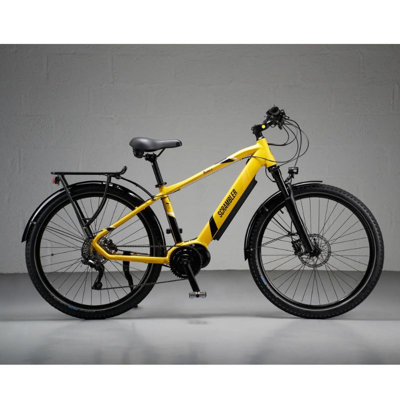 Mark2 Scrambler CX yellow Ebike side view