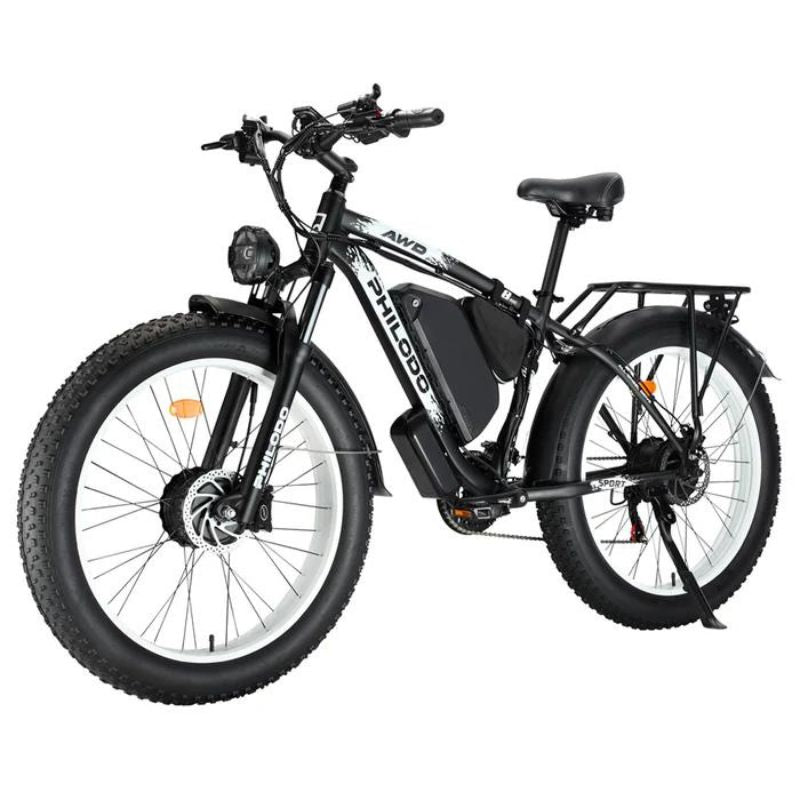 Philodo H8 Dual Motor ebike black front angle