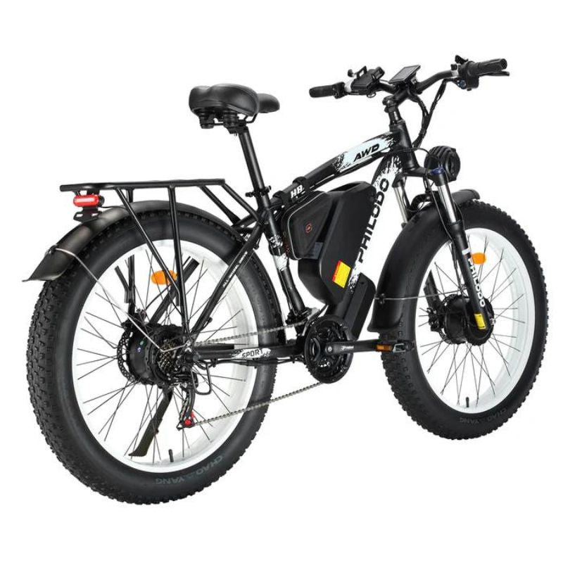 Philodo H8 Dual Motor ebike black rear angle