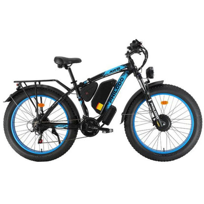 Philodo H8 Dual Motor ebike blue side view