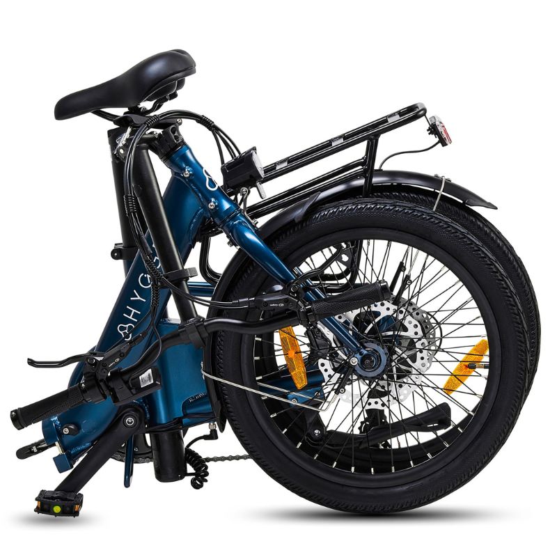 Virum Step blue 2024 folding ebike folded view