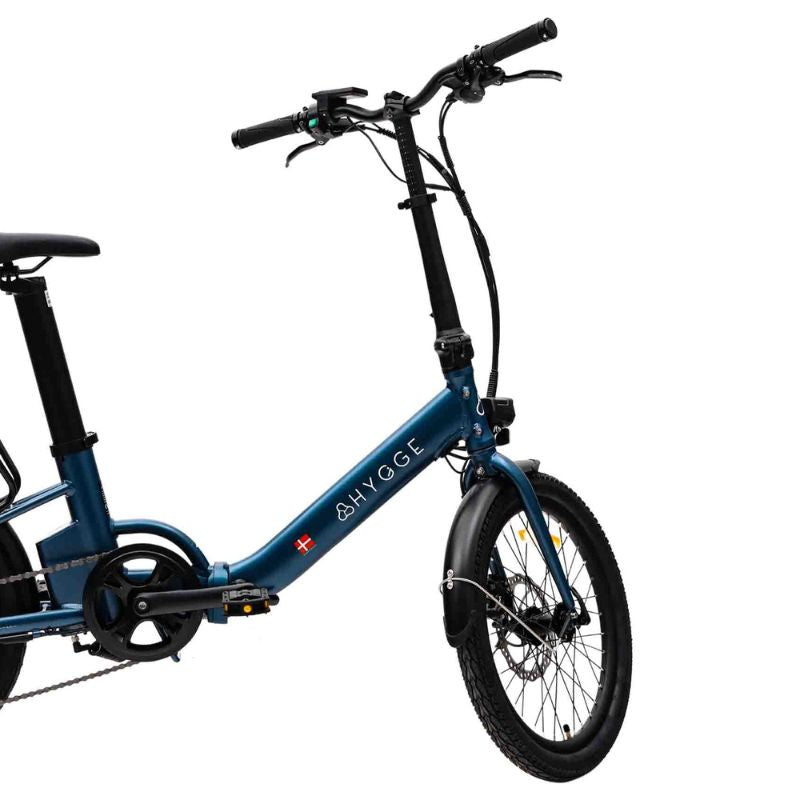 Virum Step blue 2024 folding ebike front wheel