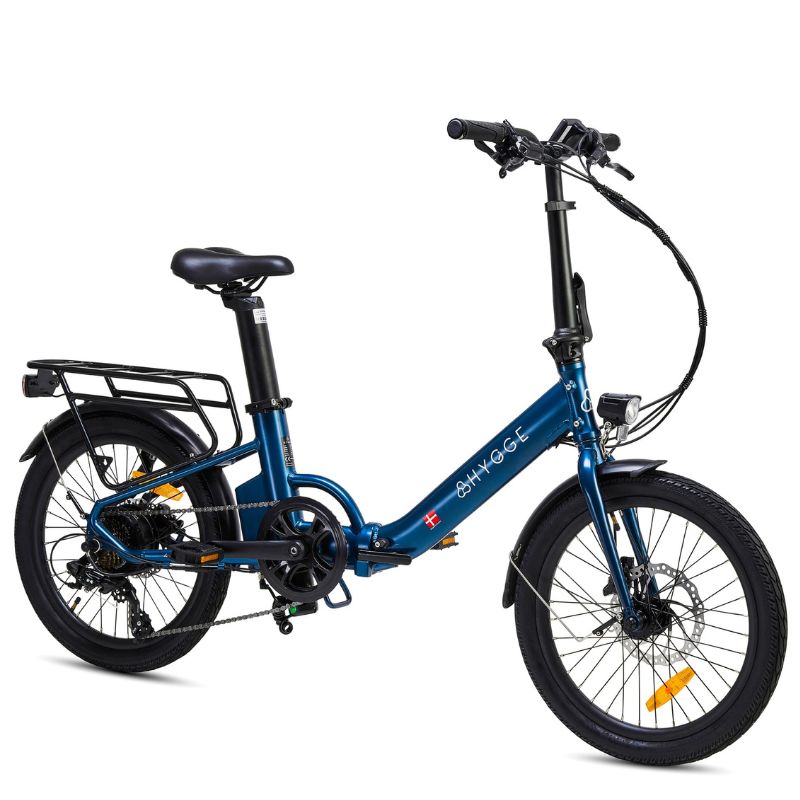 Virum Step blue 2024 folding ebike slant view