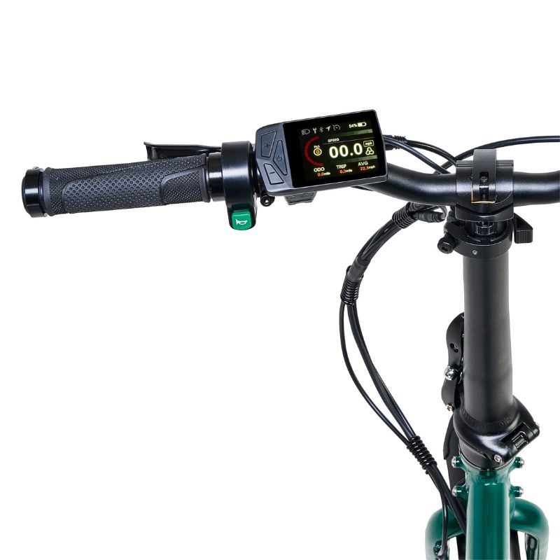 Virum green 2024 folding ebike LCD display