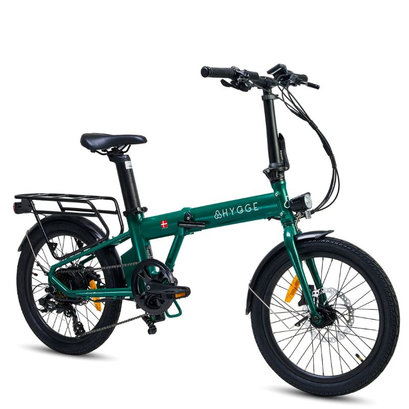 Virum green 2024 folding ebike slanted view