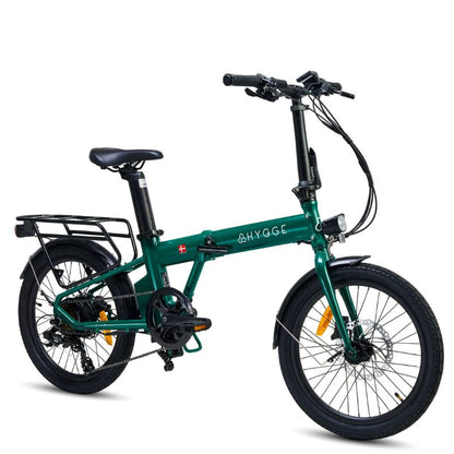 Virum green 2024 folding ebike slanted view